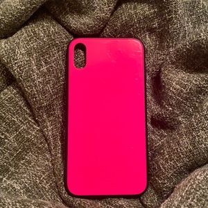 Neon pink iPhone XR case